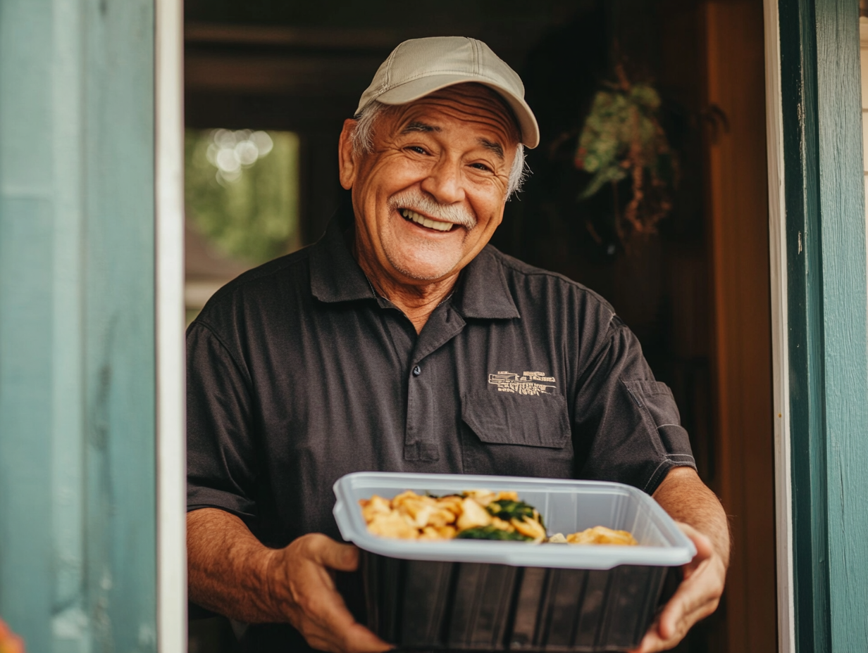Възрастна двойка, приготвяща здравословна храна